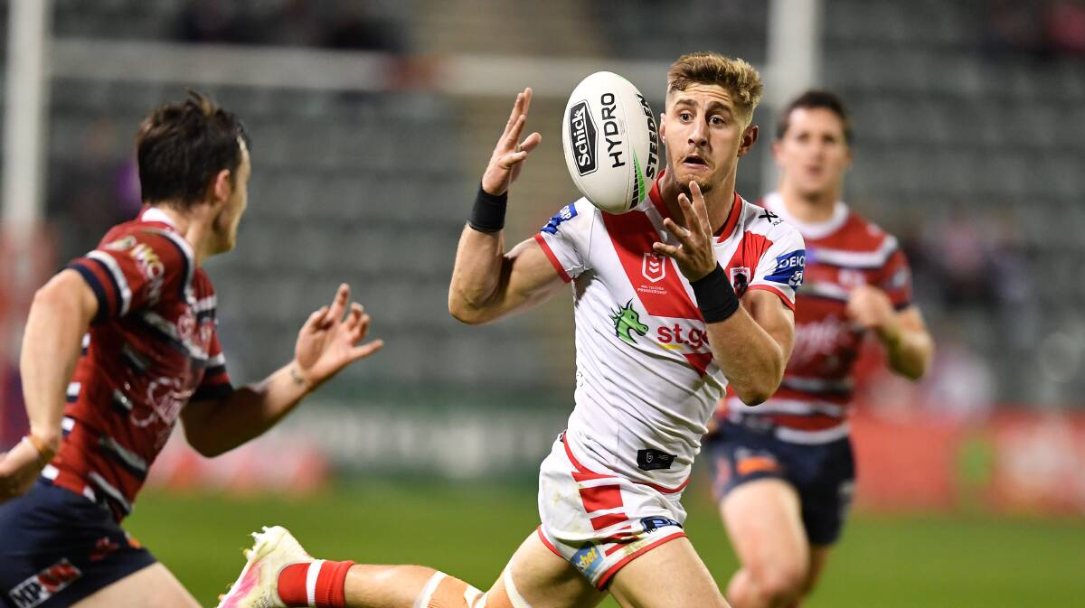 Bright spot: Dragons centre Zac Lomax's form has been a revelation for the under performing Red V.Picture NRL Images