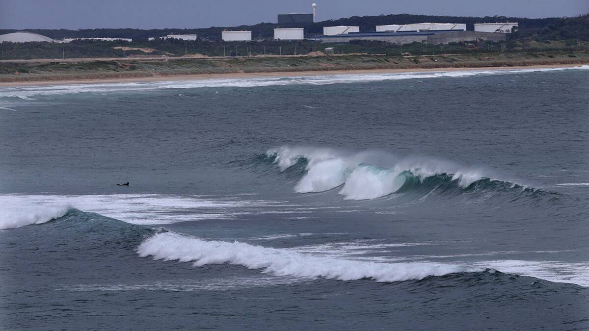 The new swell arrived yesterday at noon.Picture John Veage