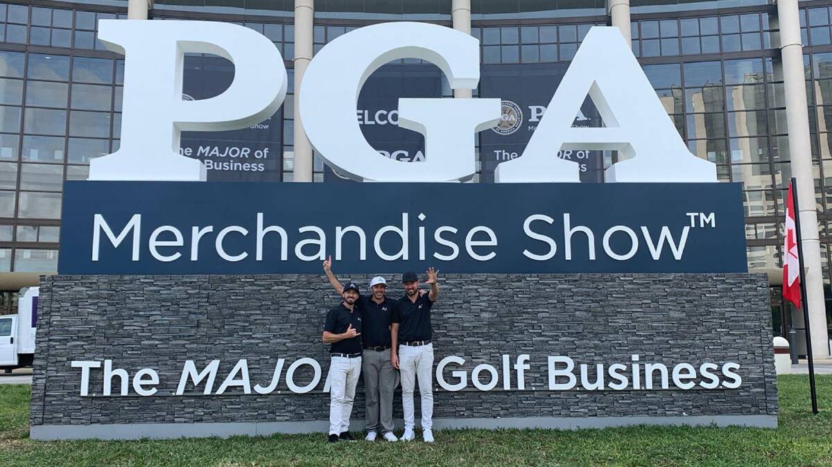 Big show: Tane ,Brett and Robb at the Florida PGA show
