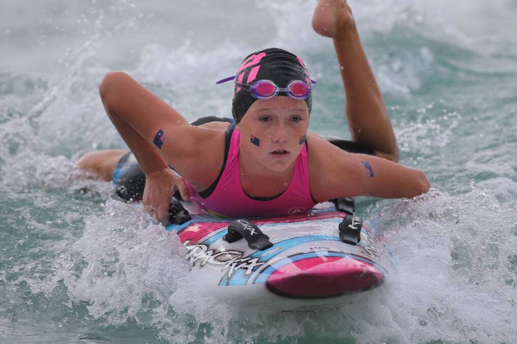 Surf skills: The Elouera-Tradies award winning surf awareness clinic teaches all kids how to enjoy the surf safely. Picture:John Veage