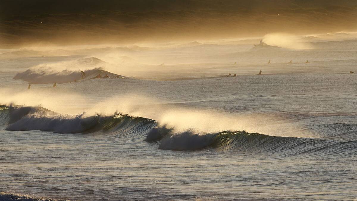 New south swell this morning.Picture John Veage
