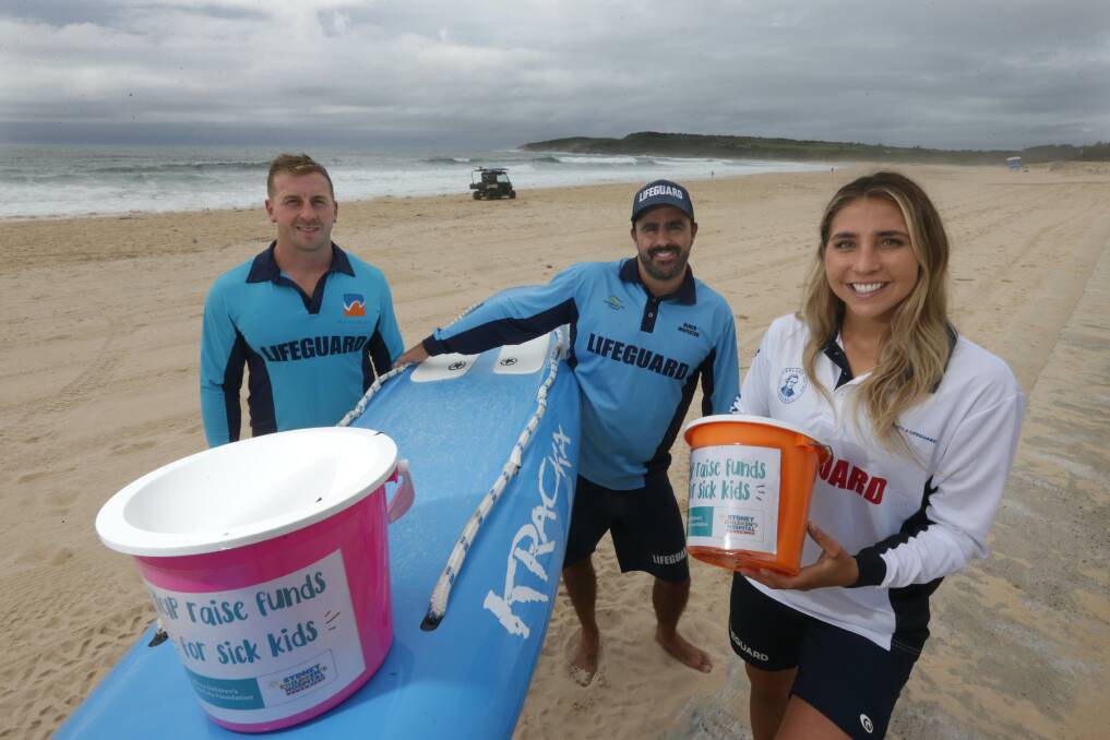 Fundraising:The Lifeguard Challenge is set to raise funds for the Sydney Children's Hospital Foundation-Lifeguards Carla (Cronulla) Patrick (Randwick) and Will (Waverley).Picture John Veage