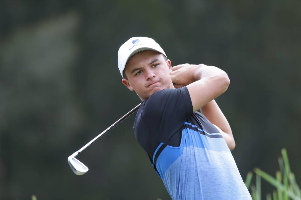 Young career: Bexley's Harrison Crowe made an impression early in his sport playing in the NSW State Matchplay and Jack Newton Junior Golf events at age 13.Picture John Veage.