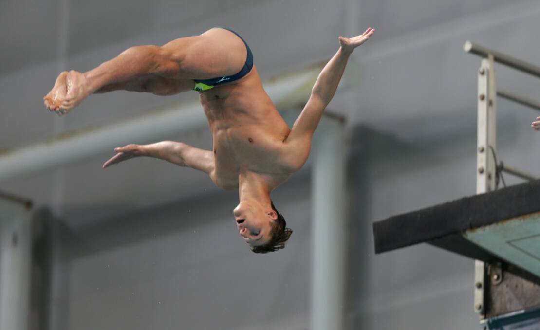 Platform: Cronulla diver Sam Fricker also hopes to represent Australia at the 2022 Commonwealth Games and the Paris Olympics in 2024. Picture: John Veage