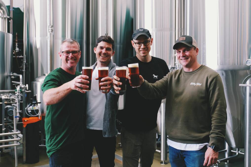 Cheers: Sunday Road Brewing and White Horse Coffee have collaborated in a new venture, Coffee Lager.