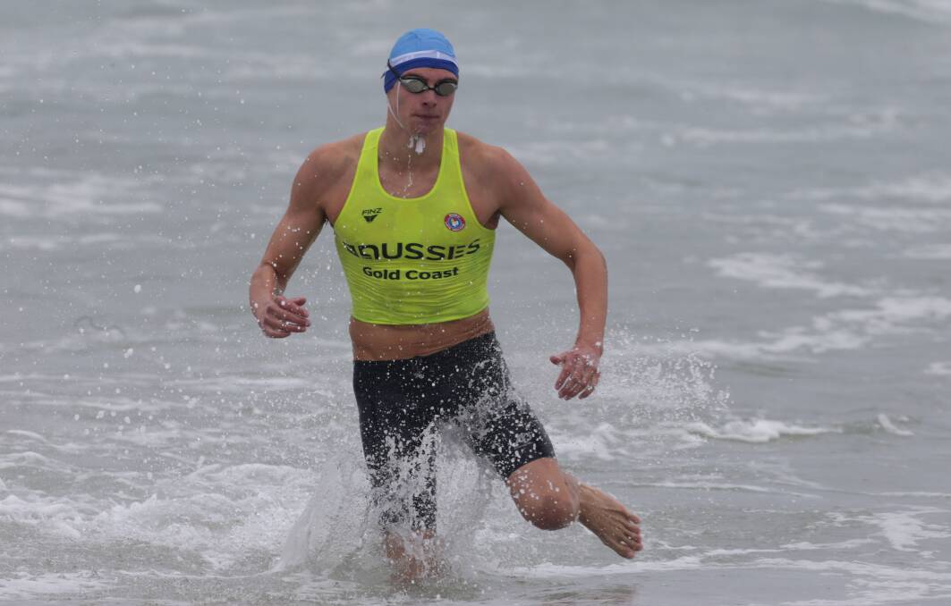 Record: Harry Came aims to win the Cronulla Shark Island swim challenge.