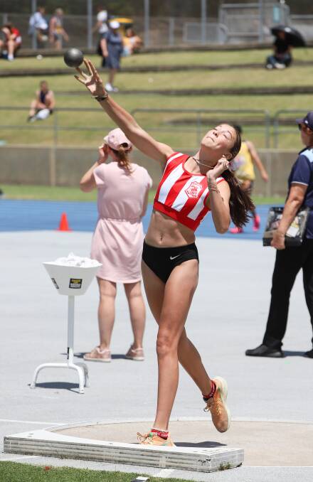 St George won the U14 Women's Shop Put relay with a combined throw of 36.15m.