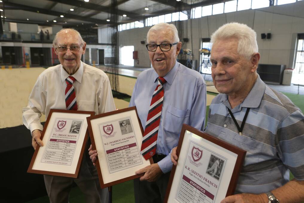 Legends:The three St George CC living Hall of Fame inductees Brian Booth ,Warren Saunders and Keith Francis.Picture John Veage
