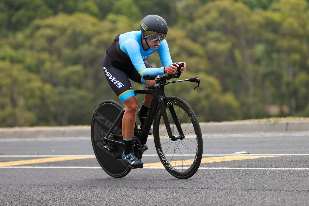 Australian Champ: In an event where Reid was the favourite, she took the win in a time of 34:42.77 for an average speed of 32.50 km/h on the hilly 18.8 km course at Ballarat. Picture Con Chronis.