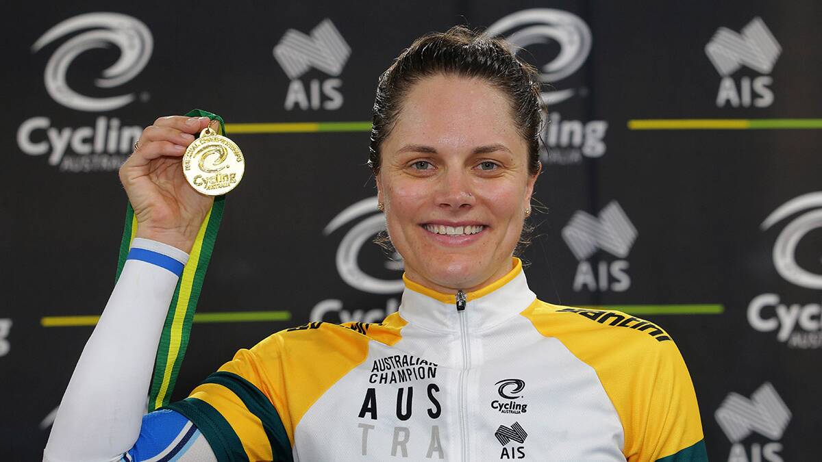 Champion: Australian champion Ashlee Ankundinoff won two gold medals on day one of the Oceania titles. Picture: John Veage