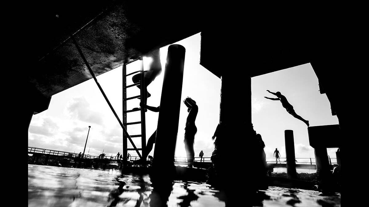 Pool life: Swimmers at the Gunnamatta Park Ocean Pools in Cronulla.Picture Craig Golding