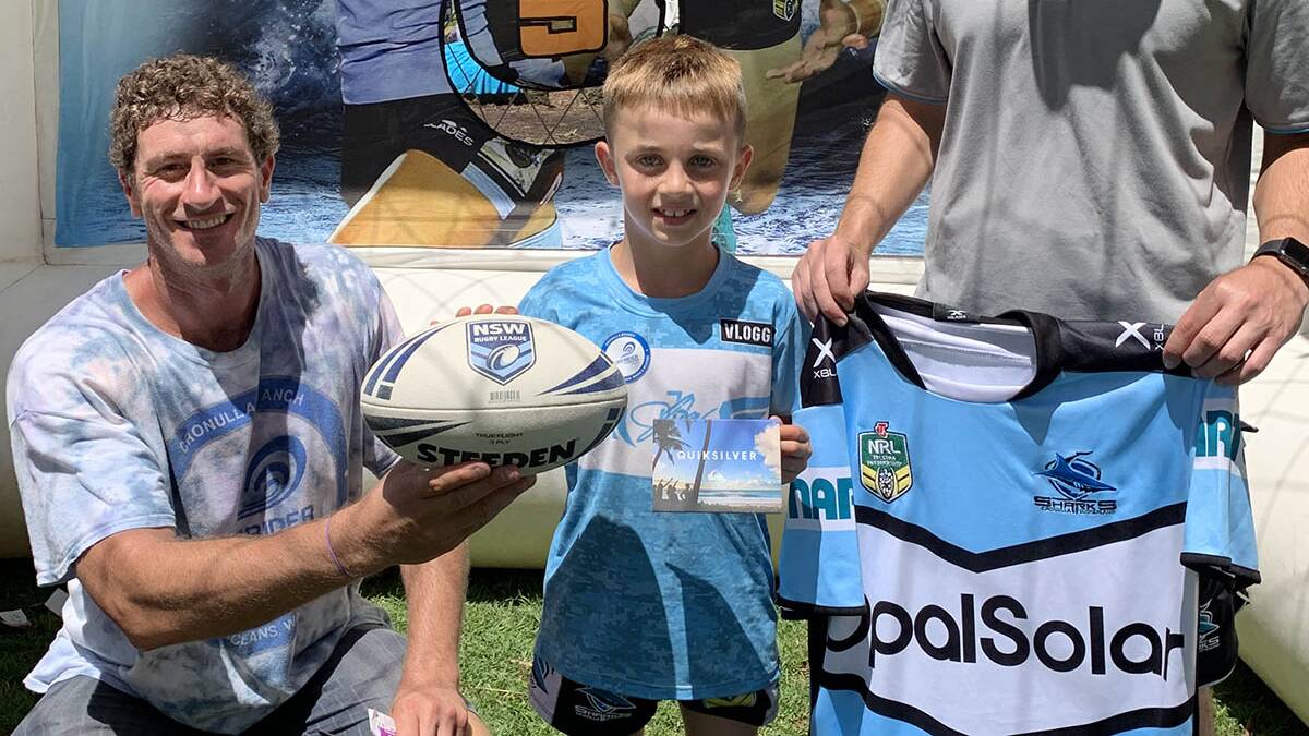 Winner: 8 year old Xavier who won the signed Sharks jersey for his efforts.