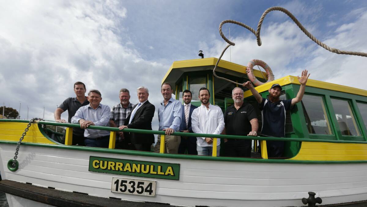 Family Business:The Fuller,Crowther,Bates Tynan,Beard,Allouche and Rogan families celebrate National Family Business Day on Cronulla Ferries.Picture John Veage