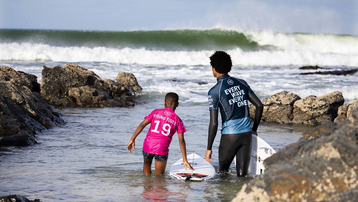 Scenes from the WSL Rising Tides Program at J-Bay. Picture WSL / Sloane
