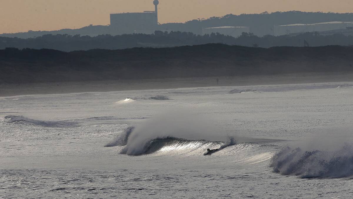 Small super south swell on offer at dawn today.Picture John Veage