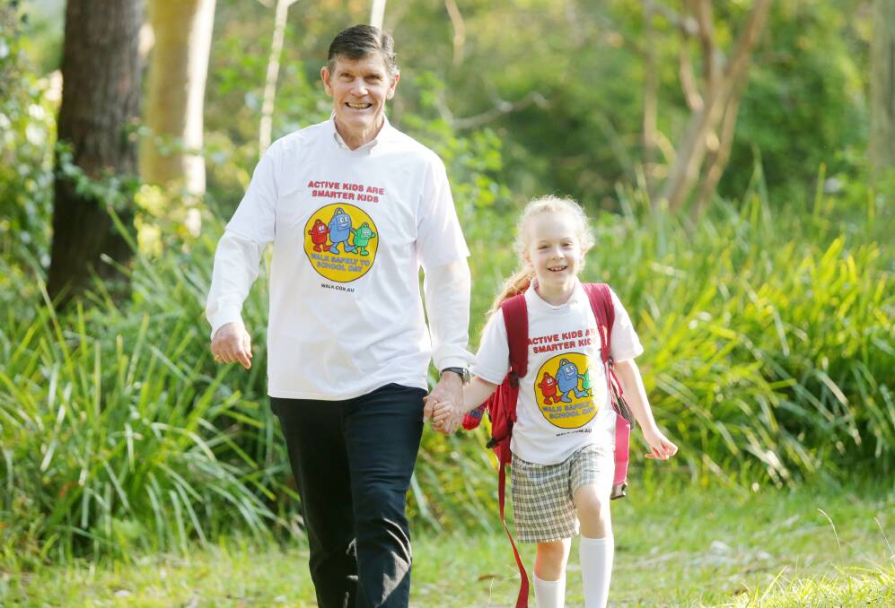 Well being: Peter Hadfield and granddaughter Evie will take part in National Walk Safely to School Day on Friday, May 14. Picture: Chris Lane