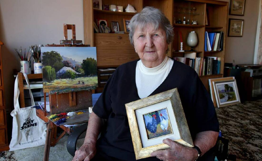 Life-Member: Myrle King has donated her oil painting of  ‘High Road to Gundagai’ to the Lamrock Committee Raffle for the main prize.