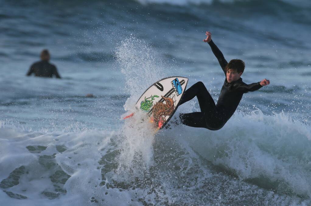 Surfaid: Students from the Cronulla High School targeted surfing program like Kye Spencer will be surfing everyday in September for Surfaid.Picture John Veage