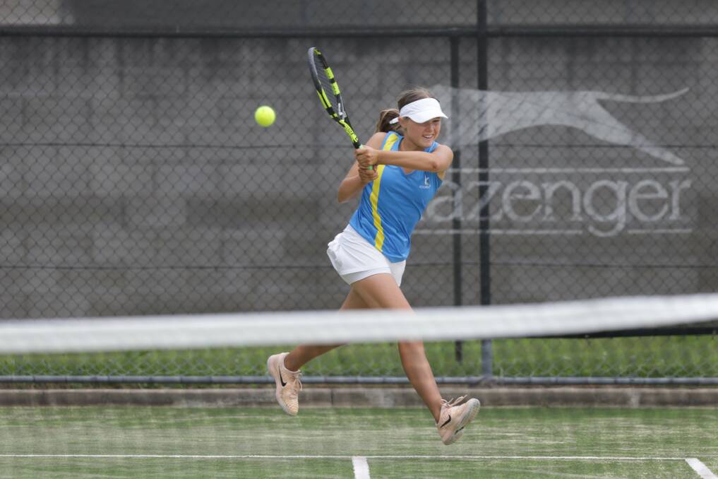 Competition: Junior competition underway at the Kogarah Illawarra Tennis Association home courts. Picture: John Veage