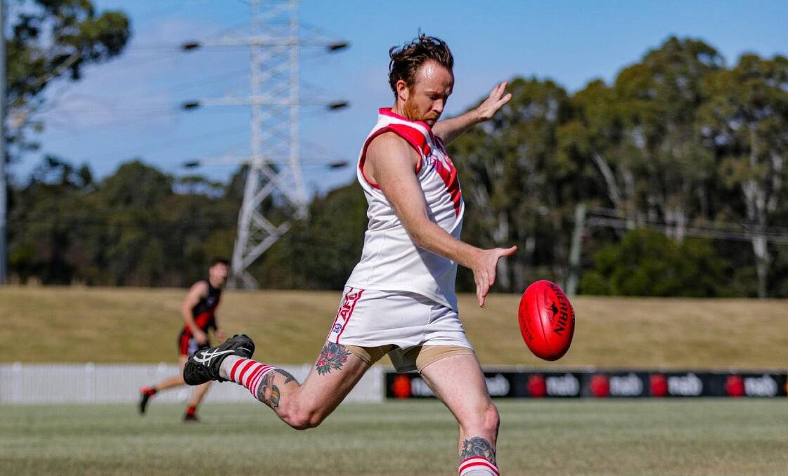 Aussie Rules: Michael Milner plays his 200th game for St George AFC. Picture GamePlay Imaging