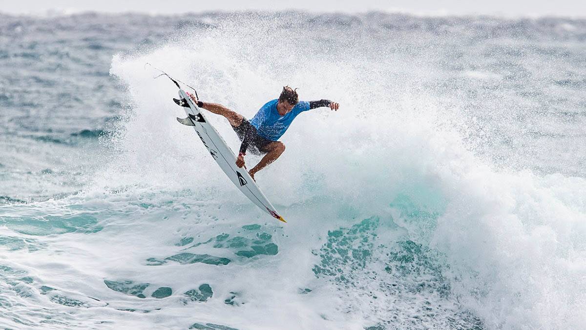 2018 World Junior Champion Mateus Herdy boosting to victory at the WSL Taiwan Open World Junior Championships.Picture. WSL / Tim Hain