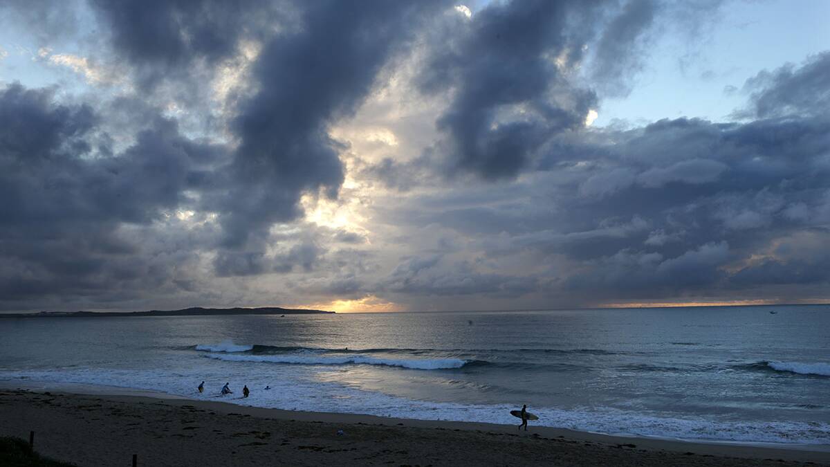Average weather today but good small surfing conditions for the early part of this week.Picture John Veage