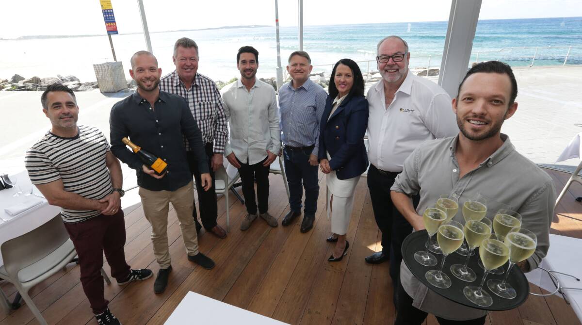 Family focus: Australia celebrates National Family Business Day - Blake, Adam, Marc and Nathan Allouche with Phill Bates, Paul Crowther, Madeline Tynan and Garry Beard. Picture: John Veage