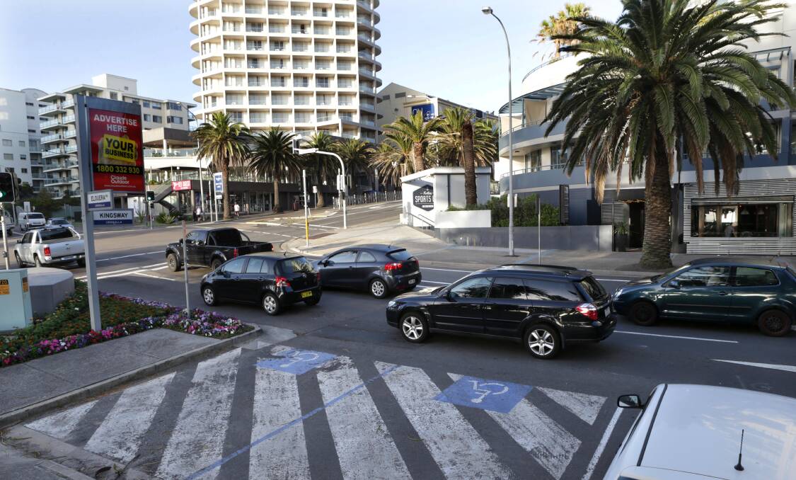 Right turn: Proposed upgrades to the intersection include adding a new right turn lane on Elouera Road to help prevent traffic building up. Picture: John Veage