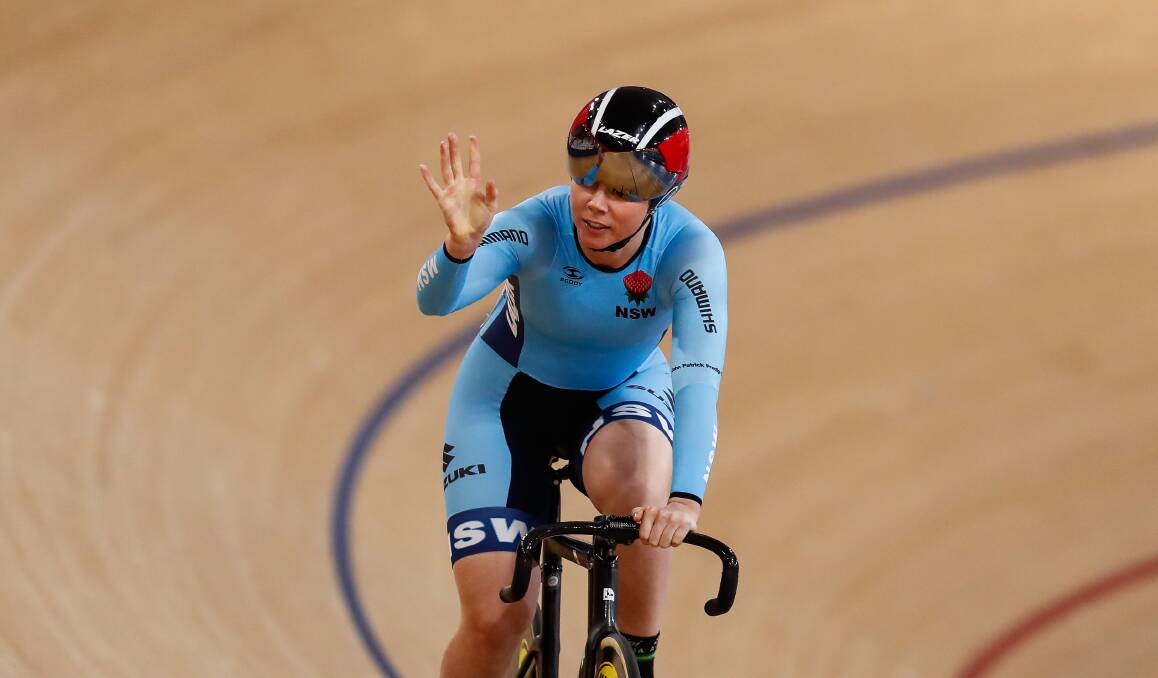 Time trial: Kaarle McCulloch won her 13th national title. Picture: Con Chronis/Cycling Australia