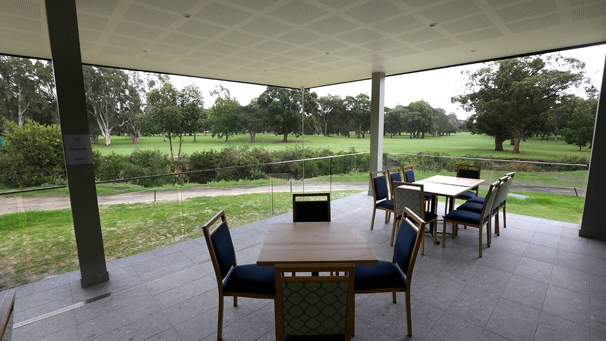 Terrace: The new outdoor dining terrace over looking the golf course.Picture John Veage