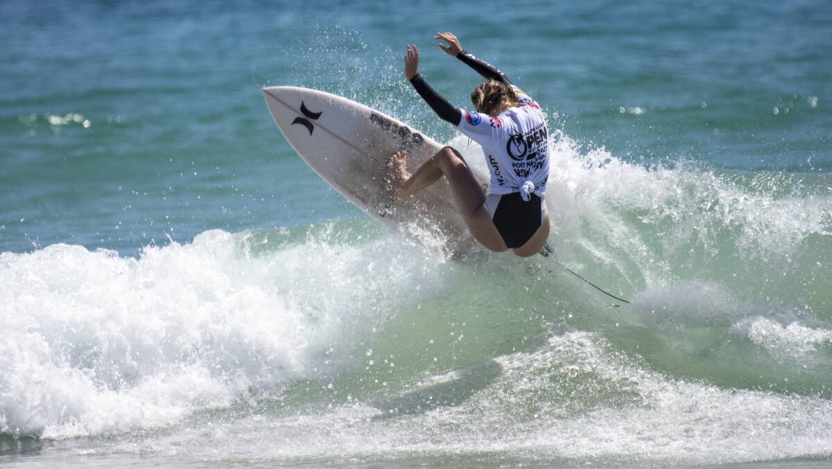 Cedar Leigh-Jones (Avalon) claimed her second Australian Open of Surfing series event in a week:Picture Ethan Smith / Surfing NSW 