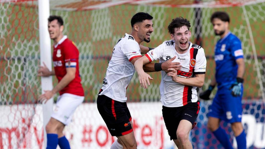 Rockdale Ilinden struck late pain on Sydney United 58 thanks to a 92nd minute winner via Hunter Elliot as they recorded a memorable 2-1 victory on Sunday. Picture Football NSW