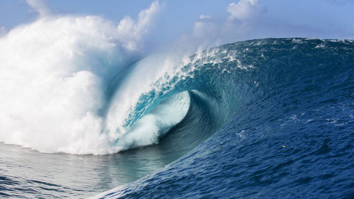 The world renowned Teahupoo, Tahiti where they want to hold the 2024 Olympic surfing. Photo: WSL / Kirstin