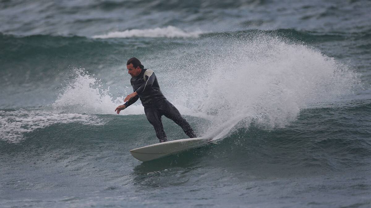 Cords makes the most of this mornings conditions at the Alley.Picture John Veage