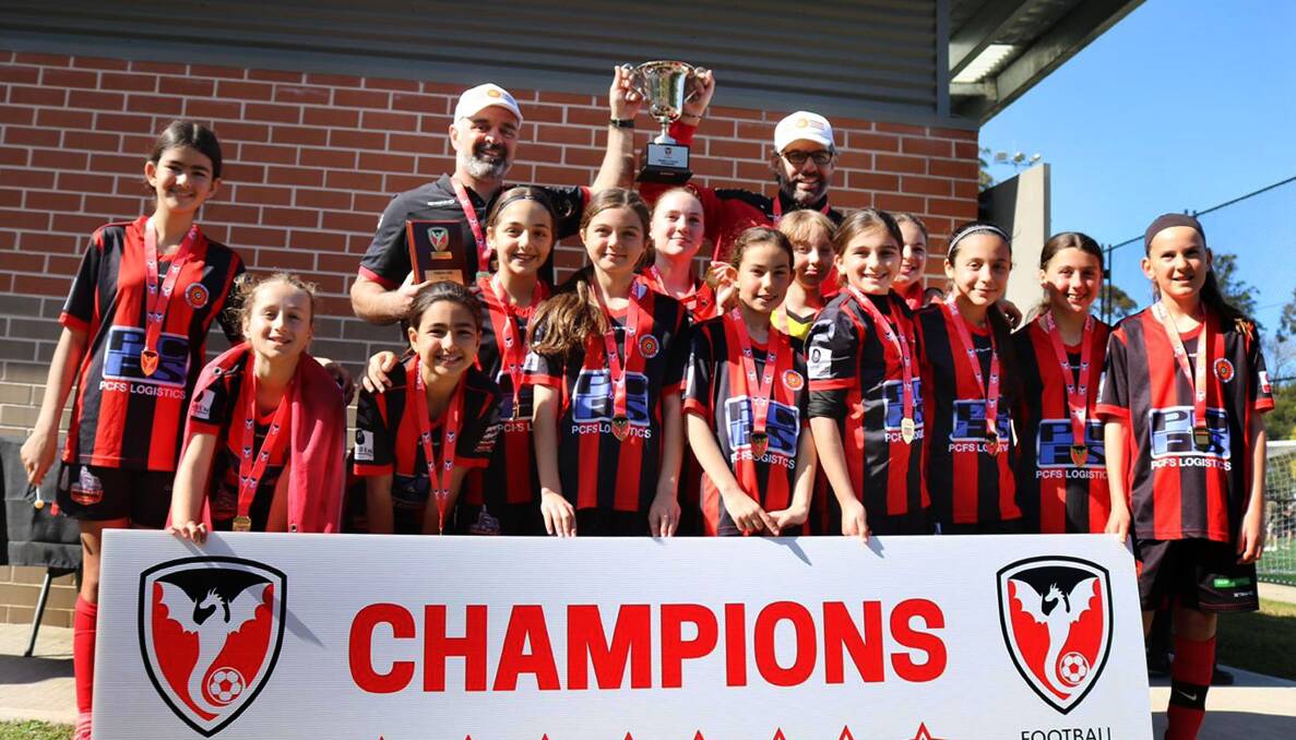 Winners: The Rockdale City Suns Football Club's under 12 Girls winning run has seen them score 76 goals and concede only 1 this season. 