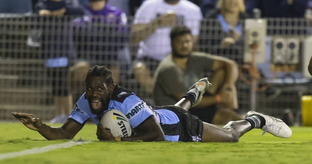 Getting his chance: Edrick Lee has come into the Sharks team at the expense of Sosaia Feki. Picture: AAP