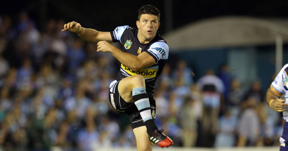 Back to back attack: Cronulla Sharks halfback Chad Townsend. Picture: John Veage