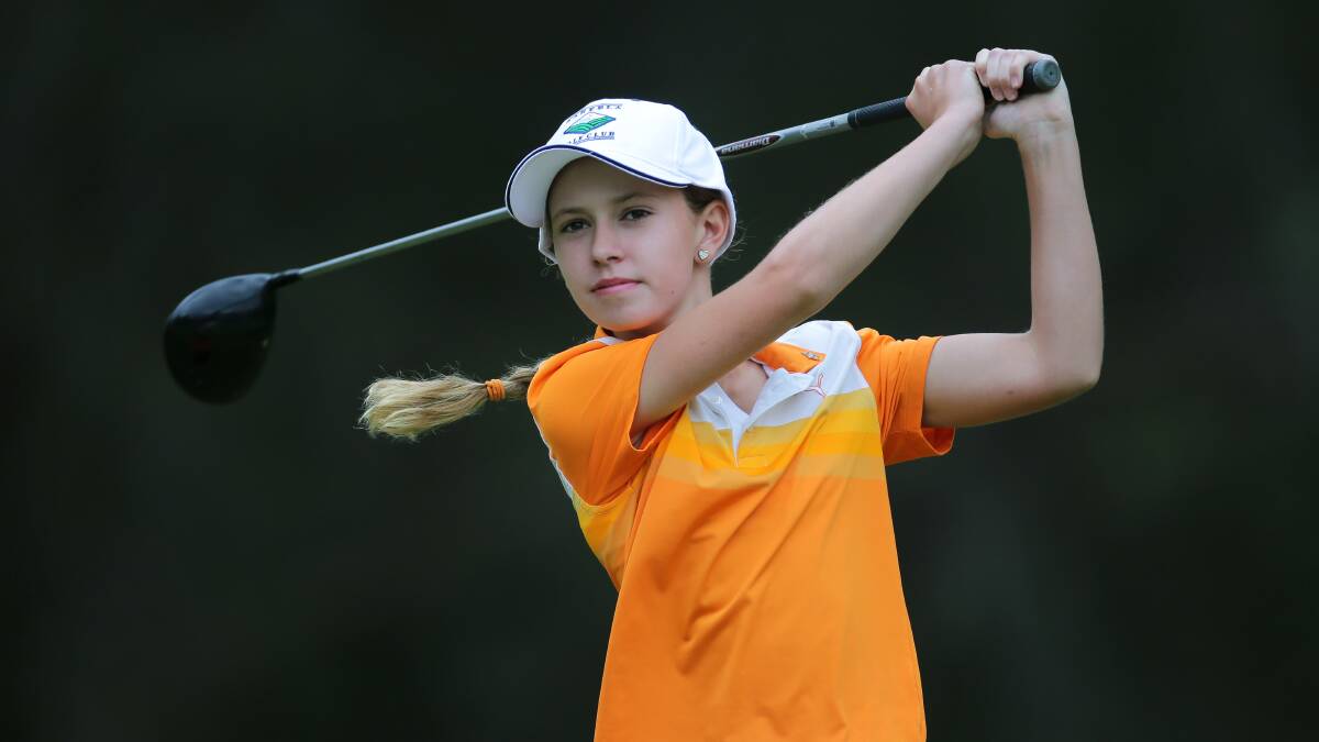 Eyes on the prize: Shire golfer Charlotte Perkins was crowned under-14s girls state champion. Picture: John Veage