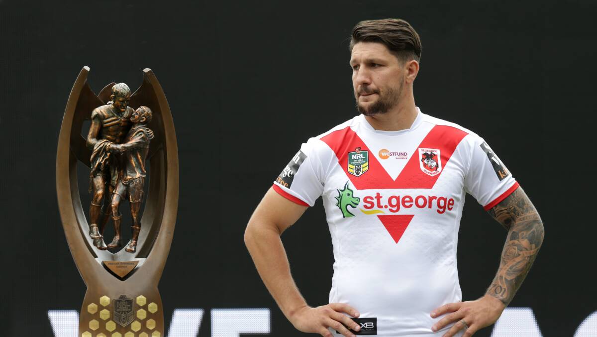End of an era: St George Illawarra captain Gareth Widdop will leave the Dragons at the end of the season to join Super League club Warrington. Picture: John Veage