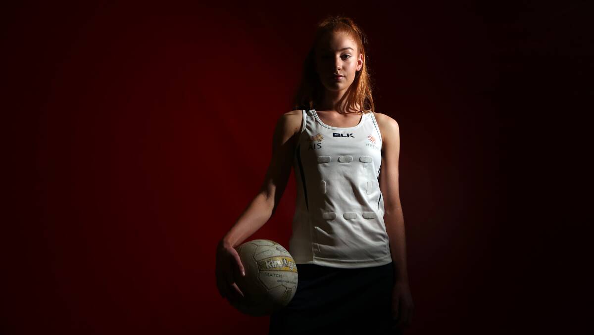 St George Netball Association star Maddy Eaton has been chosen in the NSW under-19s squad to play at the national championships in Adelaide in April. Picture: Syliva Liber