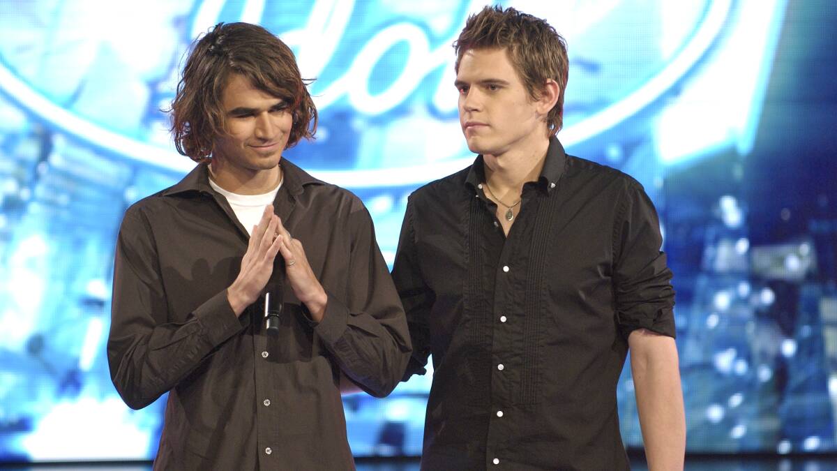 Marty Simpson (left) is voted off Australian Idol. Picture: Supplied