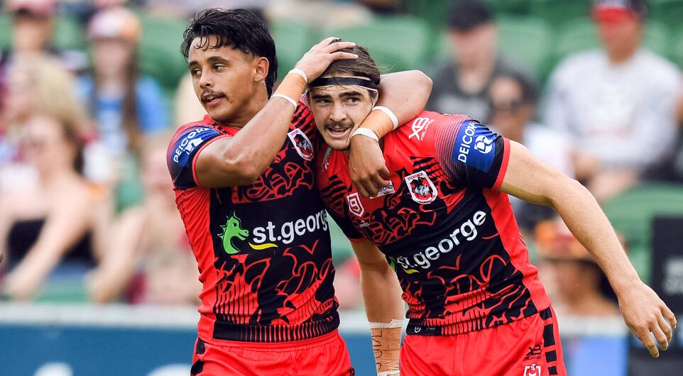 Breakout: Cody Ramsey was brilliant for the Dragons. Picture: NRL/Twitter