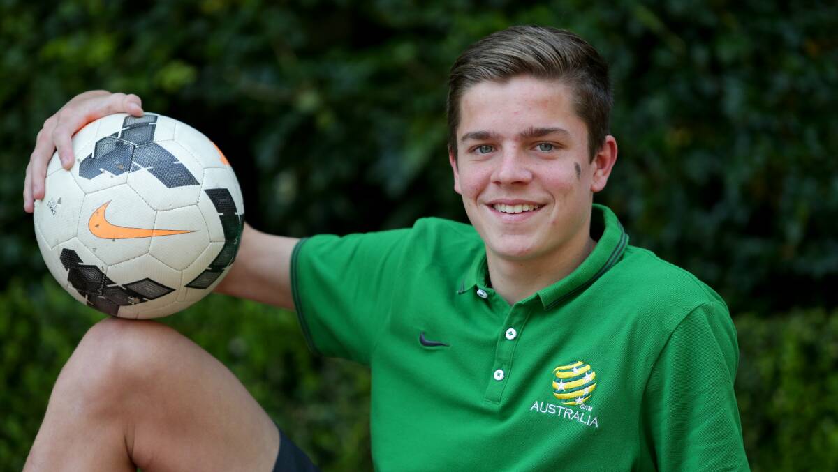 Cameron Devlin pictured in October, 2015 ahead of his international debut for the Young Socceroos. Picture: Jane Dyson