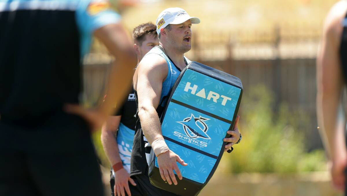 Going nowhere: Cronulla coach John Morris insists experienced centre will not be allowed to leave the club to join the Sydney Roosters. Picture: Chris Lane