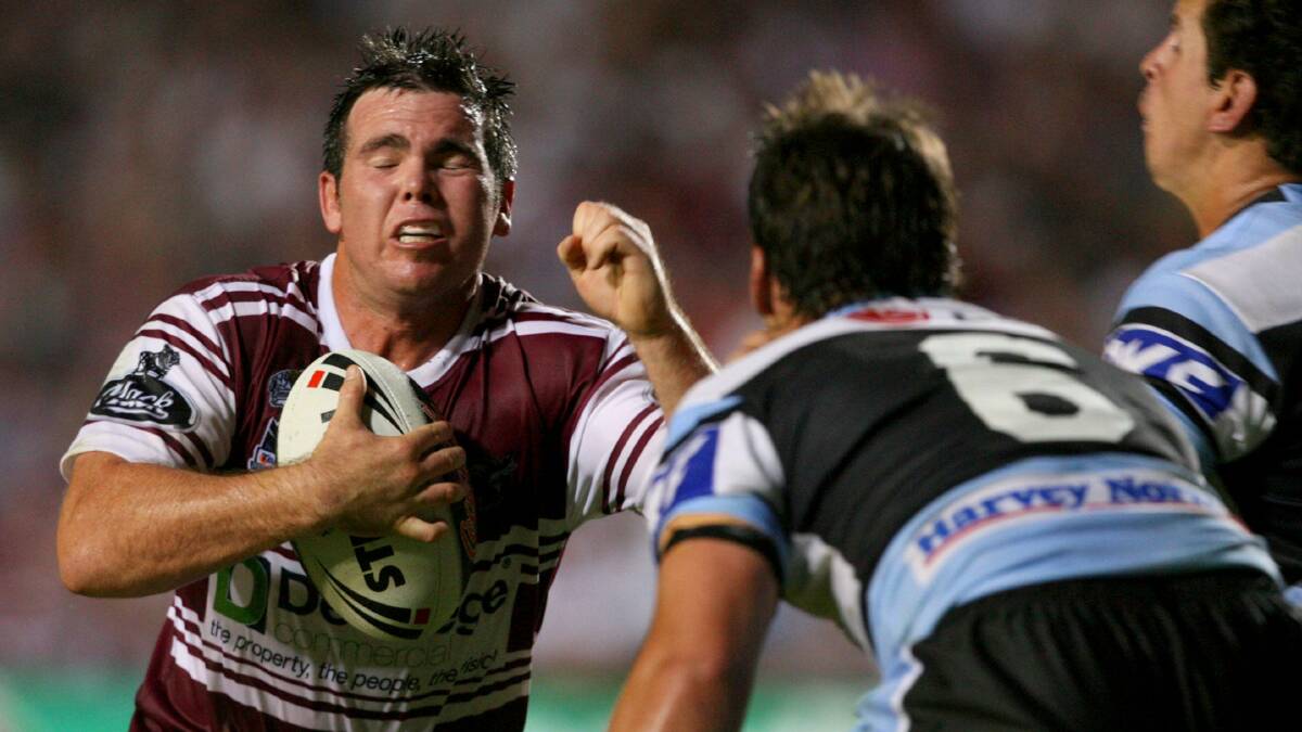 Cronulla won at Brookvale Oval against a strong Manly side in 2008 that would go on to win the premiership. Picture: Dallas Kilponen
