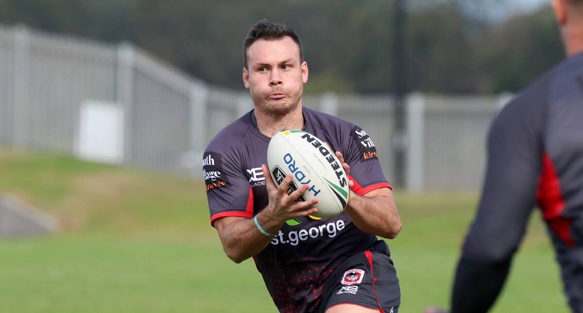 Finally: Darren Nicholls, 29, will make his NRL debut at halfback for St George Illawarra against the Storm in Melbourne on Thursday night. Picture: Sylvia Liber