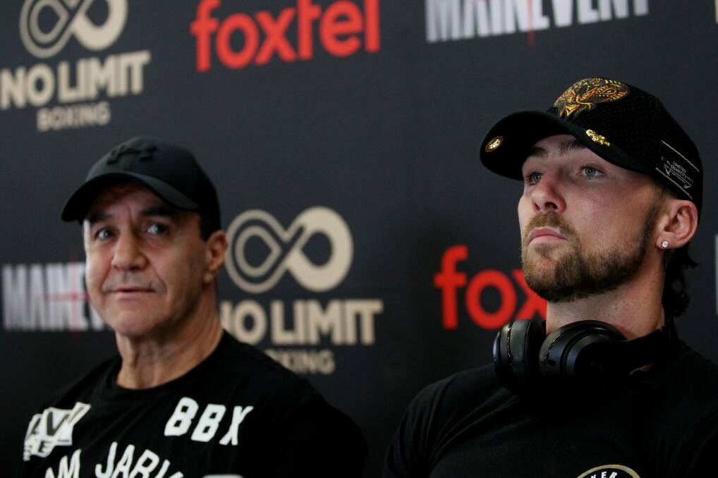 Master and apprentice: Australian boxing legend Jeff Fenech is Cronulla fighter Jack Brubaker's new head coach and trainer. Picture: Chris Lane