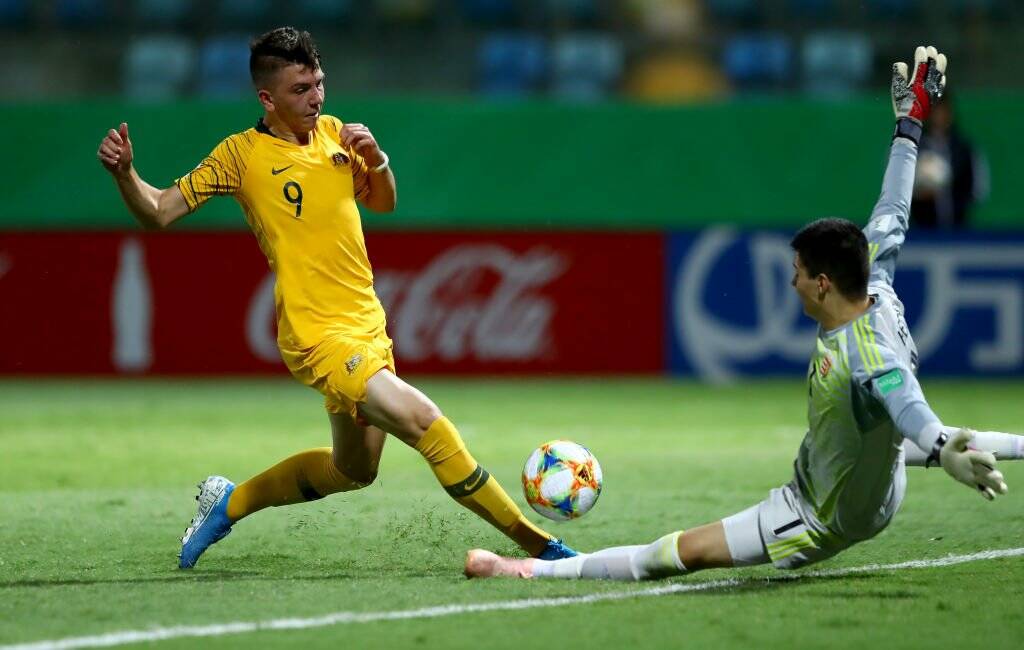 Star of the future: Rockdale product Noah Botic in action for the Joeys at the under-17s World Cup in Brazil. Pictures: Socceroos.com.au