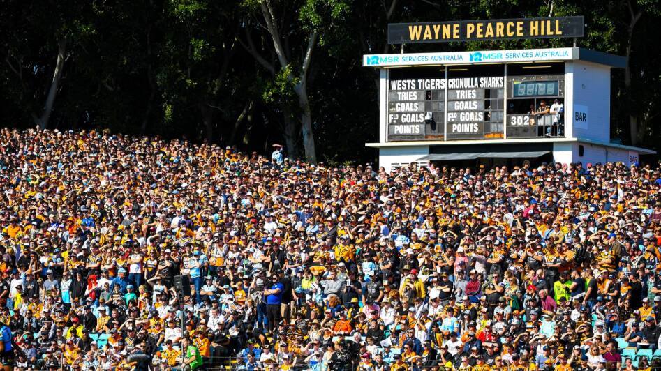 It was a sold out crowd of almost 20,000 that packed into Leichhardt Oval on Sunday. Picture: NRL/Twitter