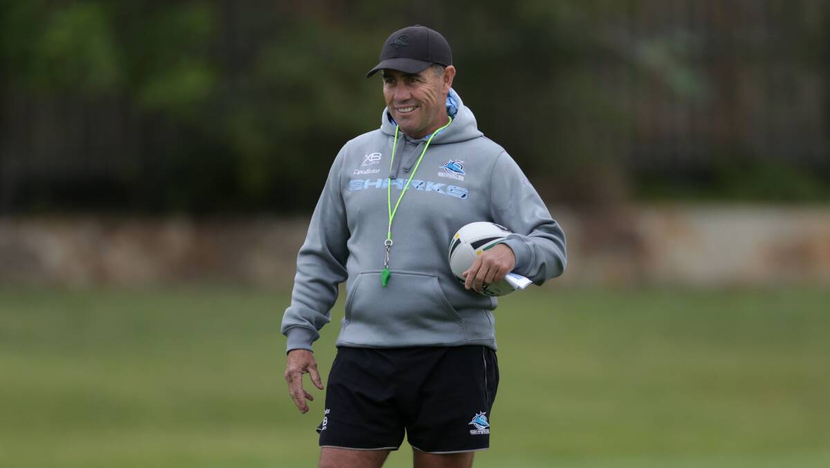 Decision: The NRL has told former Sharks coach Shane Flanagan he will not be eligible to work as a head coach until 2022. Picture: John Veage